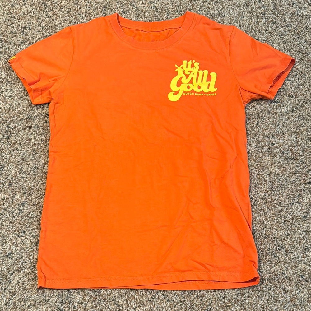 Dutch Bros Orange and Yellow Short Sleeve Tee